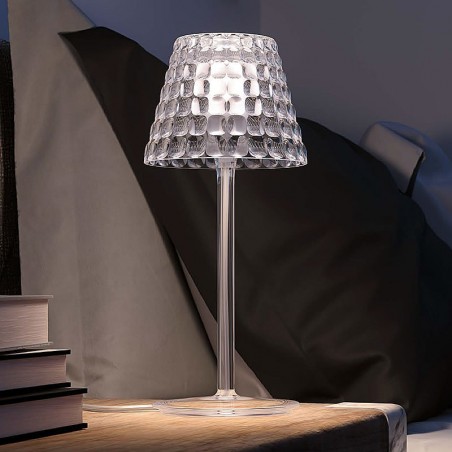 Tiffany by Guzzini lampada da tavolo ricaricabile