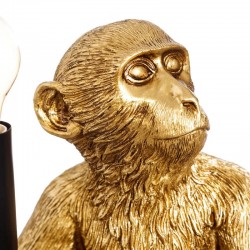 Monkey Lamp oro Scimmia seduta