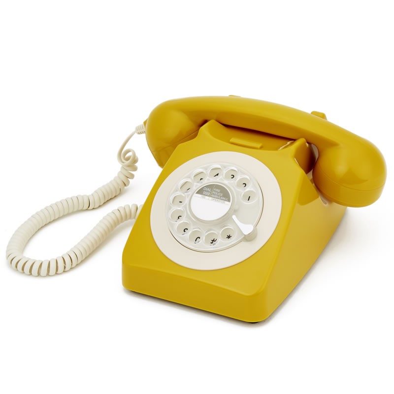 GPO Rotary Vintage Phone Senape