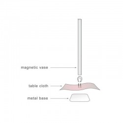 PelegDesign Set 5 Magnetic Vase Silver
