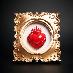 blogo-frame-quadro-cuore-sacro-rosso