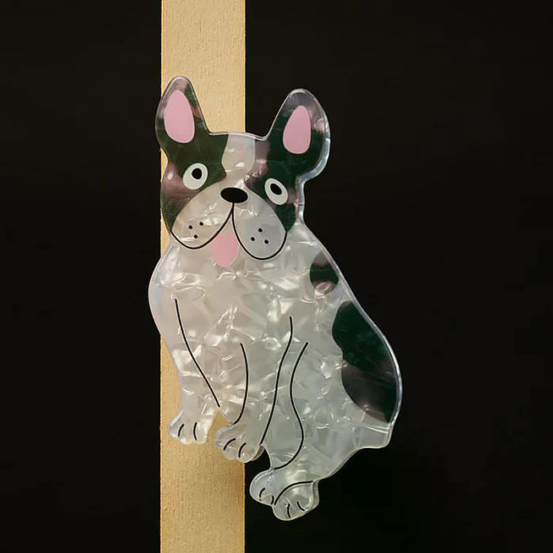 hair clip bulldog francese