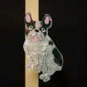hair clip bulldog francese