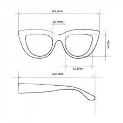 okkia-occhiale da sole modello claudia colore classic havana