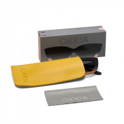 okkia-occhiale da sole modello claudia colore black shaded rose