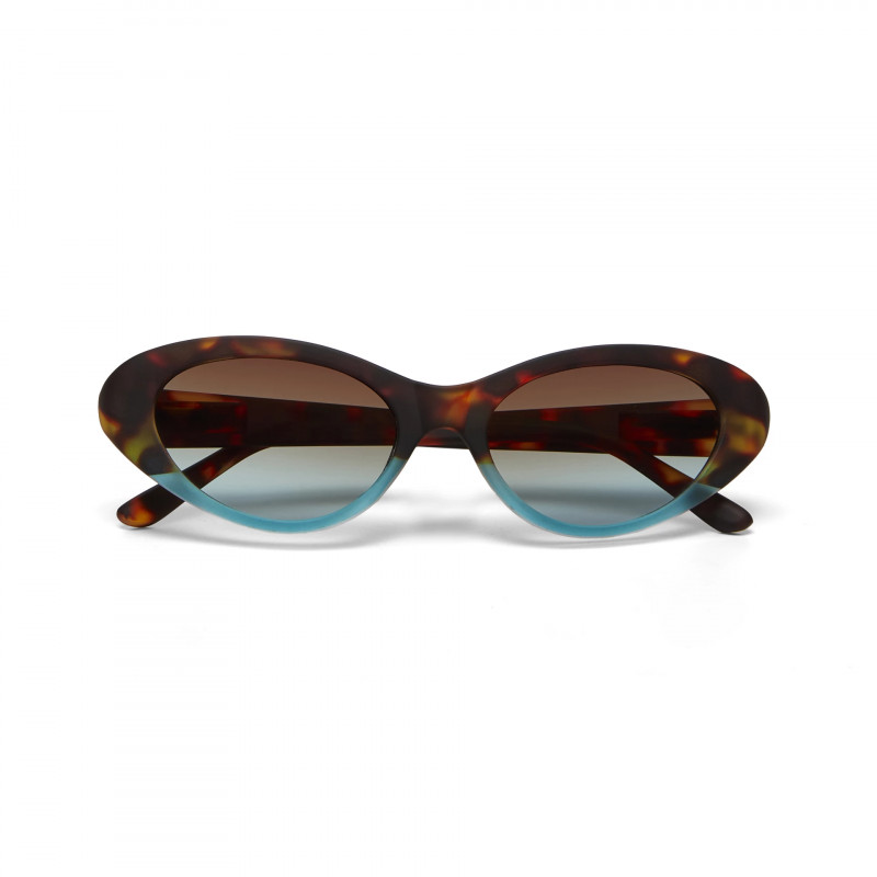 okkia occhiali da sole modello lina colore havana e blu