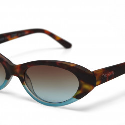 okkia occhiali da sole modello lina colore havana e blu