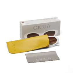okkia occhiali da sole modello lina colore optical white bianco