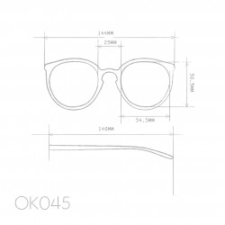 OKKIA ok045 occhiali da sole modello berlino colore black shaded rose
