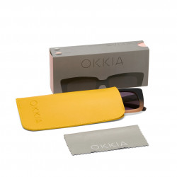 Okkia ok044 occhaili da sole modello elba colore black shaded rose