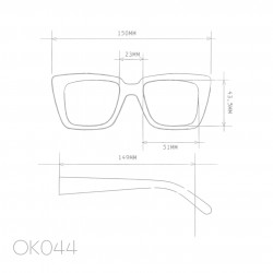 Okkia ok044 occhaili da sole modello elba colore havana blue