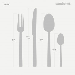 sambonet servizio posate 24 pz modello neutra colore antique inox