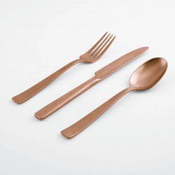 sambonet servizio posate 24 pz modello flat colore vintage copper rame