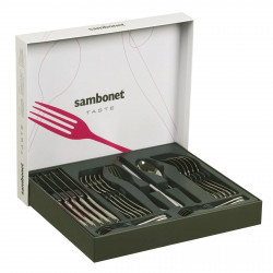 sambonet servizio posate 24 pz modello taste colore acciaio lucido