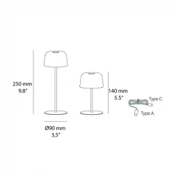zafferano ai lati light lampada ricaricabile 1+1 verde salvia