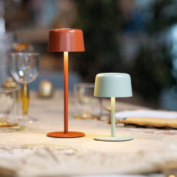 zafferano ai lati light lampada ricaricabile 1+1 bianca