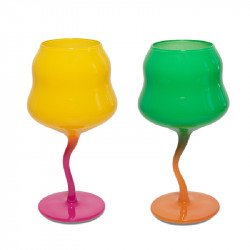 Set 2 bicchieri cocktail multicolor