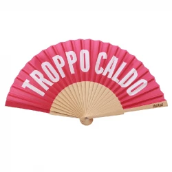 Ventaglio con scritta troppo caldo